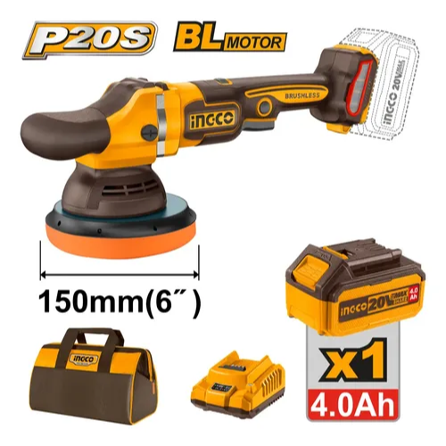 INGCO PULIDORA ORBITAL 150MM 20V BL MOTOR P20S