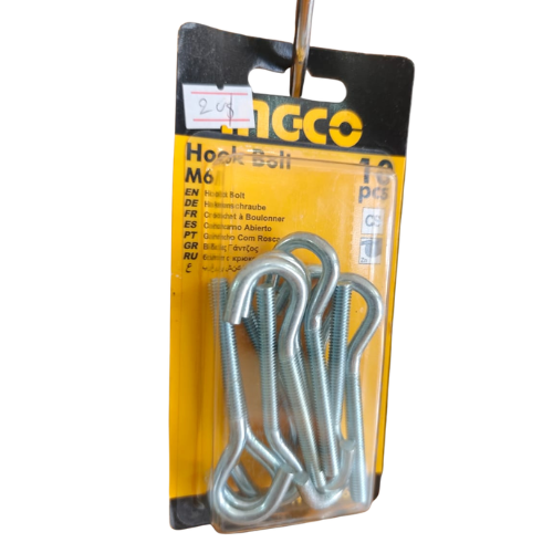 GANCHO C/ ROSCA M6.75mm 10pcs CS/ZN