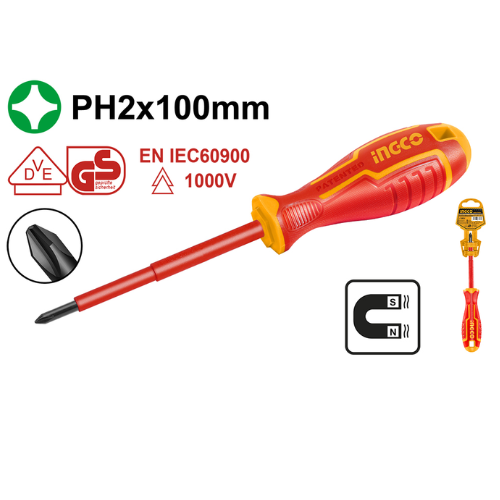 DESTORNILLADOR C/ AISLAMIENTO PHILLIPS PH2*100 Cr-V