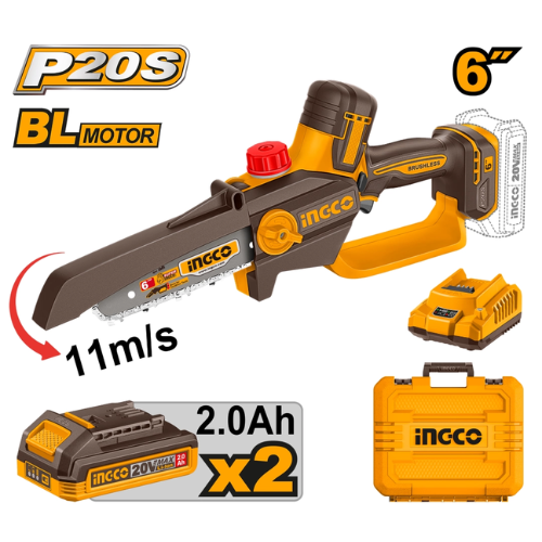 INGCO MOTOSIERRA 6" 20V P20S BL MOTOR
