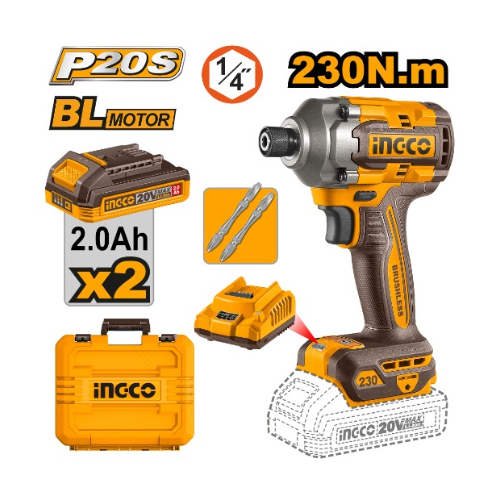 ATORNILLADOR DE IMPACTO 230NM 20V 1/4"