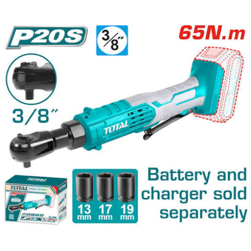 TOTAL MATRACA INALÁMBRICA 3/8" 65Nm P20S