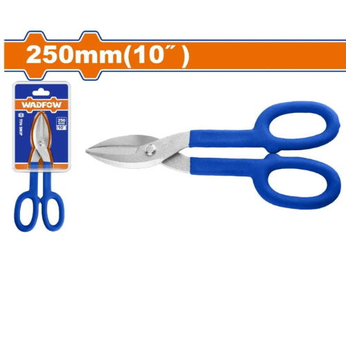 TIJERA PARA CHAPA WADFOW 250MM 10" CORTE RECTO MANGO PVC