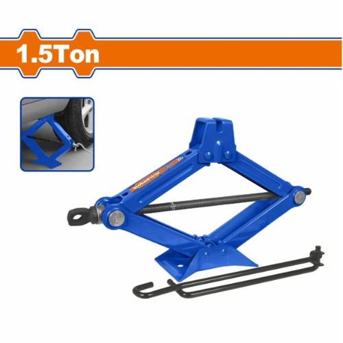 GATO HIDRAULICO/CRICHE TIJERA WADFOW 1.5TON ACERO AZUL C/MANIVELA