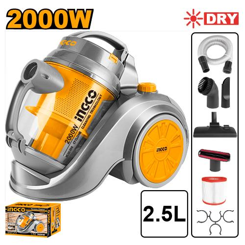 ASPIRADORA 2.5L 2000W 20KPA 220V/50~60HZ CON FUNCIÓN DE CONTROL DE VELOCIDAD