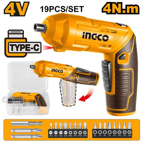 ATORNILLADOR 4V CON CARGADOR 240RPM - 4N.M - LUZ DE TRABAJO INTEGRADA