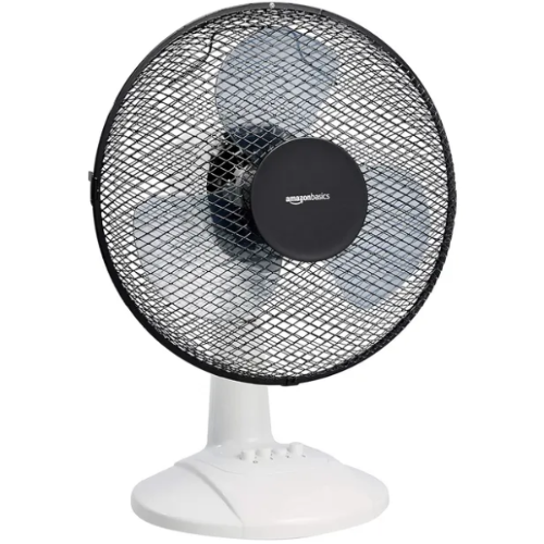 VENTILADOR DE MESA AMAZON BASICS 12" 30CM OSCILANTE 3 VELOCIDADES BASE PLÁSTICA