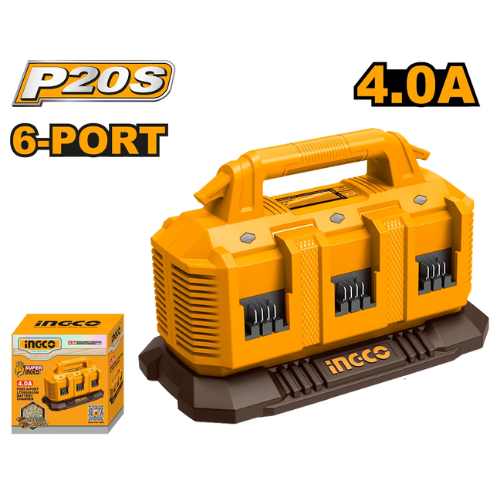 CARGADOR 20V PARA 6 BATERIAS 4A