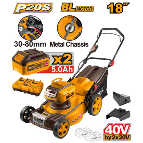 CORTA CÉSPED ELÉCTRICA 40V 2800 RPM - 8 MARCHAS - 60 L
