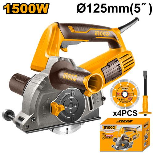 CORTADOR DE CERAMICA 4 DISCOS 1500W 8500 RPM ~ 50 / 60Hz VELOCIDAD 9000 rpm - DIAMETRO DEL DISCO 125 mm