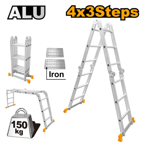 ESCALERA ARTICULADA EN ALUMINIO 247cm 4X4 150kg