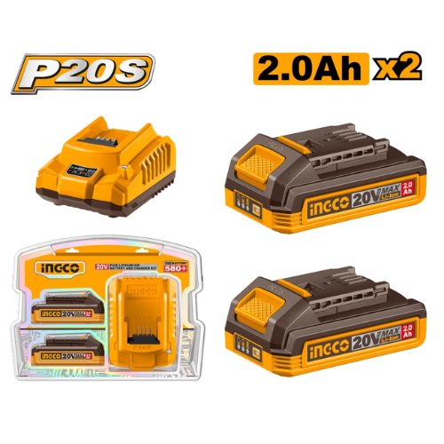 SET X2 BATERIAS 20V 2.0AH + 1 CARGADOR