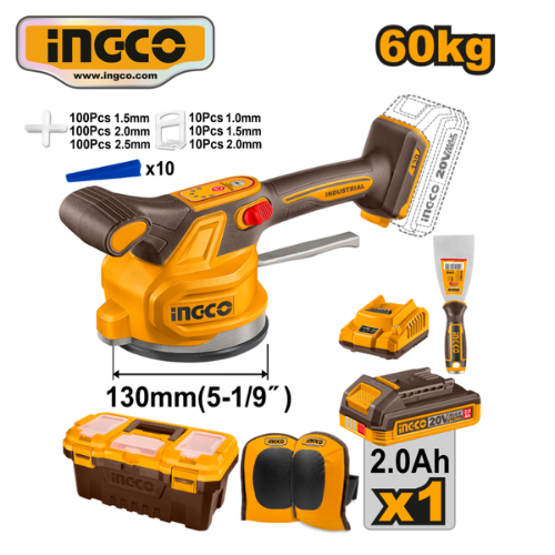 VIBRADORA PARA CERÁMICA INGCO P20S 20V 130mm 60kg