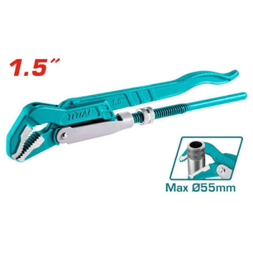 LLAVE STILSON SUECA TOTAL 1.5" - APERTURA MAX 55MM - MANDÍBULAS DENTADAS ACERO CR-V