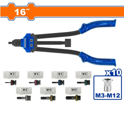 REMACHADORA TUERCA REMACHE WADFOW 16" M3 A M12 + 70 REMACHES