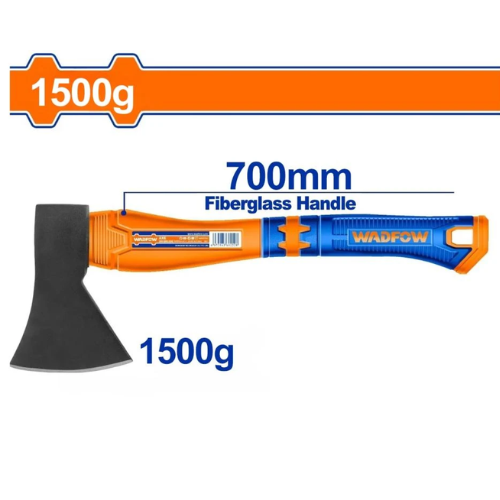 HACHA WADFOW 1500G 1.5KG MANGO FIBRA DE VIDRIO 700MM LEÑERA