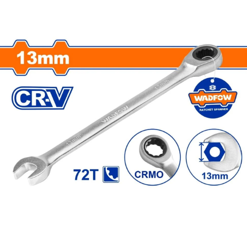 LLAVE CRIQUE WADFOW 13MM CR-V 72 DIENTES COMBINADA CRMO