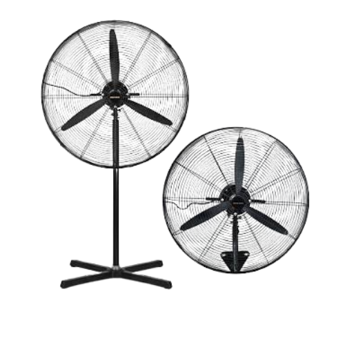 VENTILADOR INDUSTRIAL DE PIE 30" 75CM 3 ASPAS METÁLICAS ALTURA REGULABLE OSCILANTE