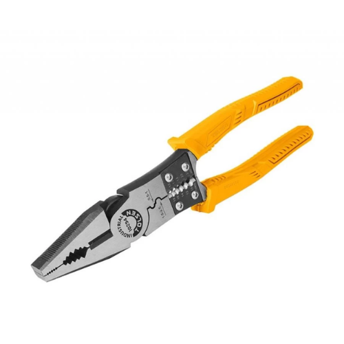ALICATE UNIVERSAL ELECTRICISTA TOLSEN 8 EN 1 MANGO AISLADO