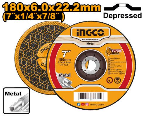 Disco de corte 180*6*22,2mm metal. Max. 8.500/min