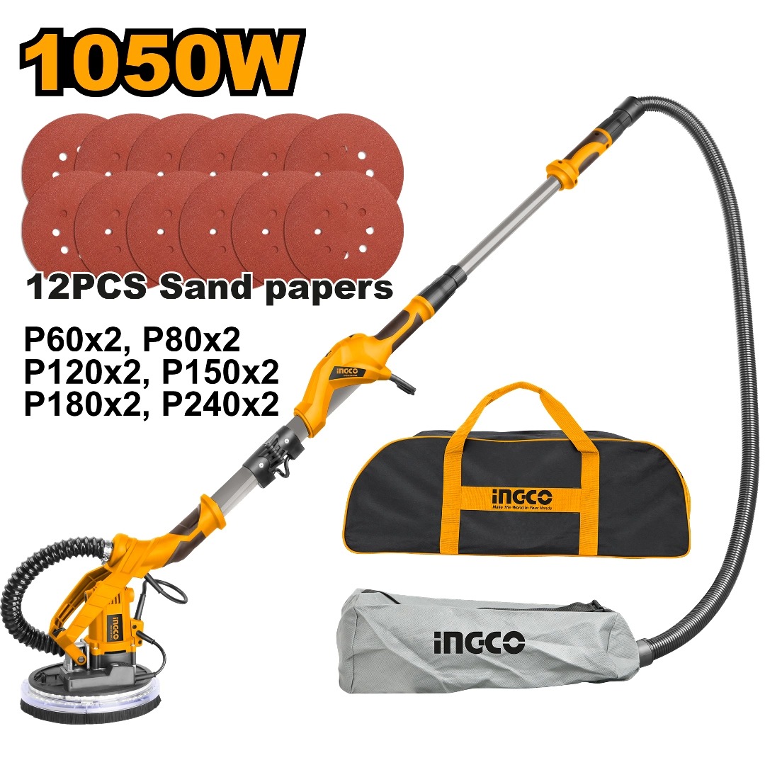 LIJADORA YESO ECOPotencia de entrada: 1050 WVelocidad sin carga: 600-2300 rpmCon tubo flexible de 4 m