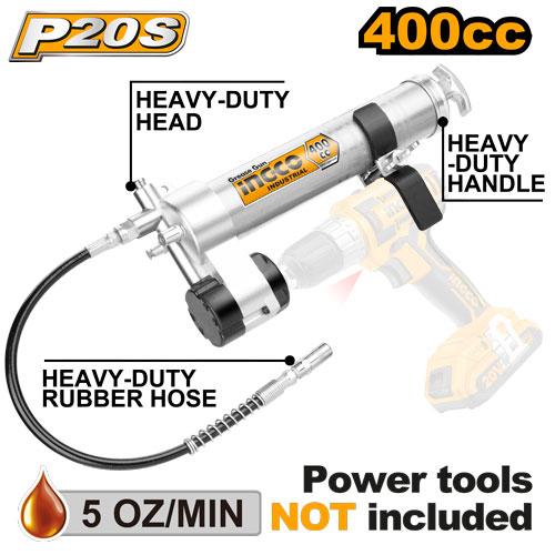 PISTOLA ENGRASADORA 500GR/400MM P/6000-8000PSI