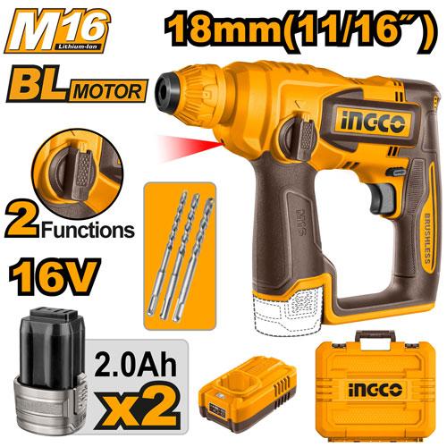 ROTOMARTILLO PERFORADOR 16V 18MM 850RPM - 5100BPM