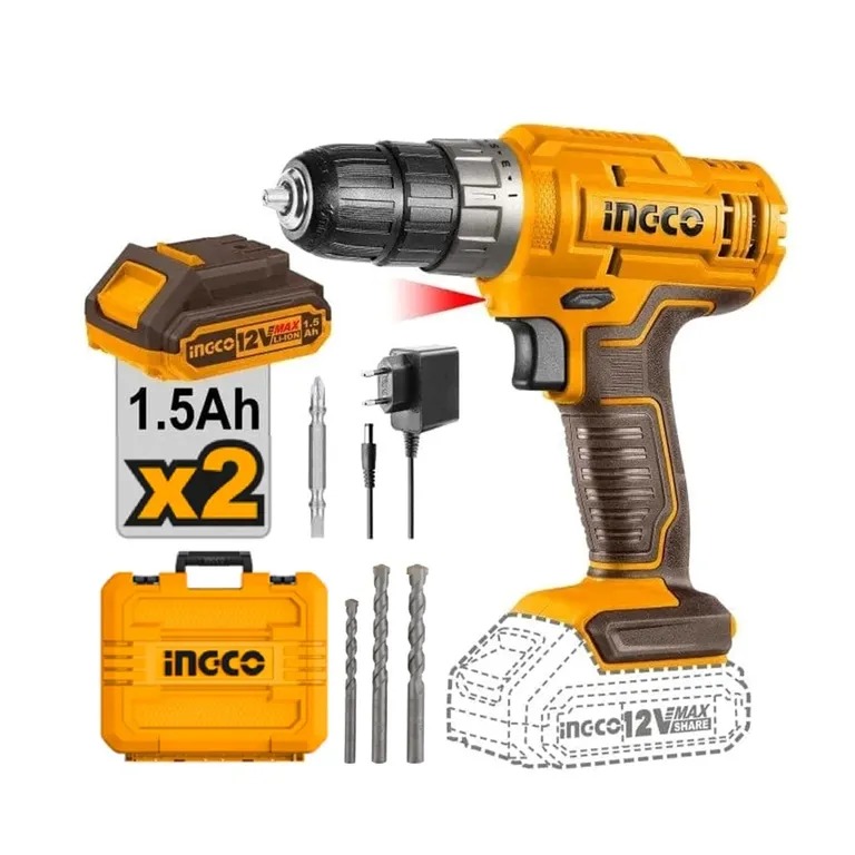 TALADRO PERCUTOR DE 12V 0-400/0-1500 RPM 25 NM