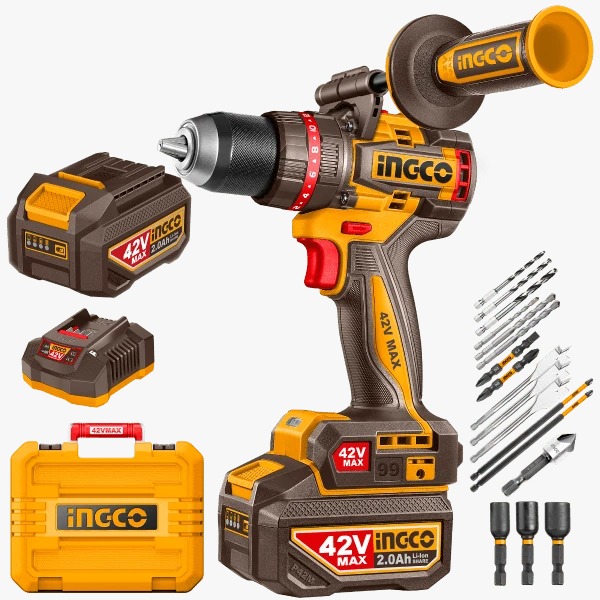 Taladro percutor  42V BL 99NM 2X2.0AH y estuche 110v