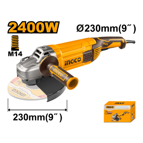 Foto adicional de AMOLADORA ANGULAR / ESMERILADORA INGCO 2400W 230MM 9"