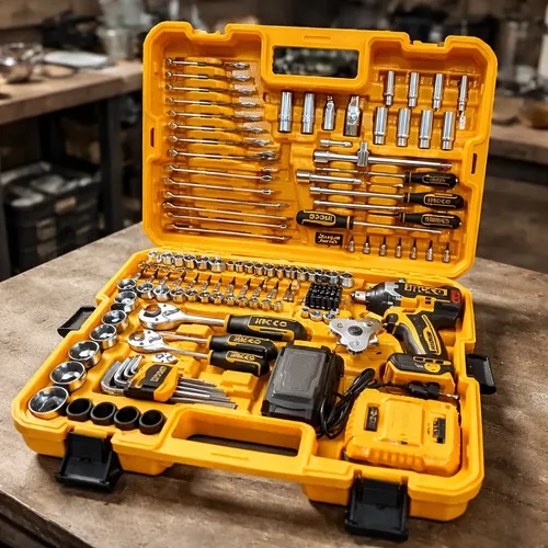 Foto adicional de KIT INGCO P20S 152PCS + LLAVE DE IMPACTO BL 500N.m - MALETIN COMPLETO